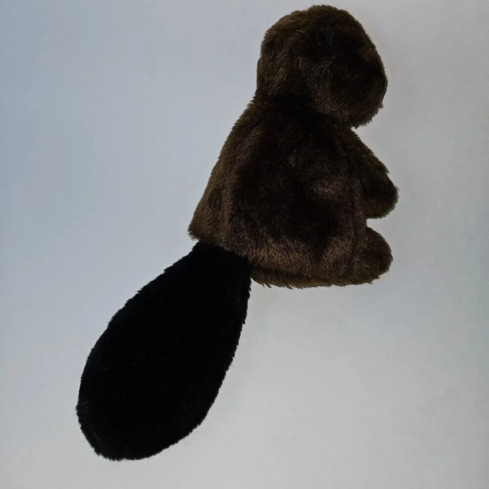 VTG Brown Beaver Hand Puppet Plush 8